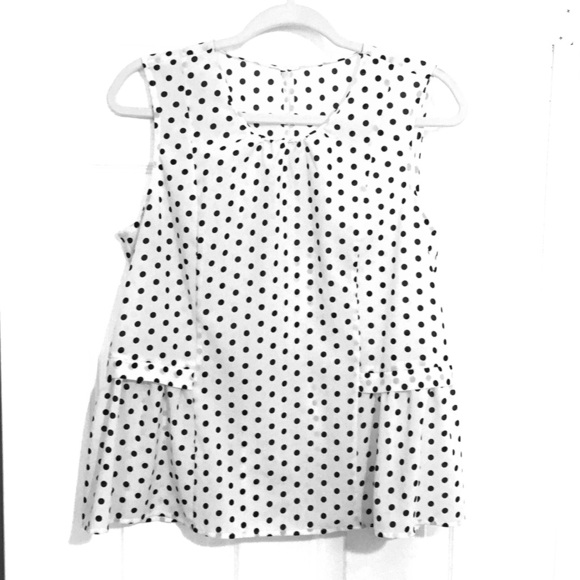 J. Crew Tops - Jcrew Polka dot peplum top